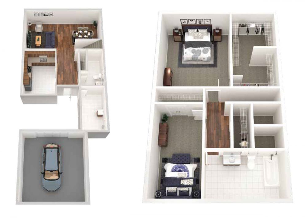 Duplex with basement